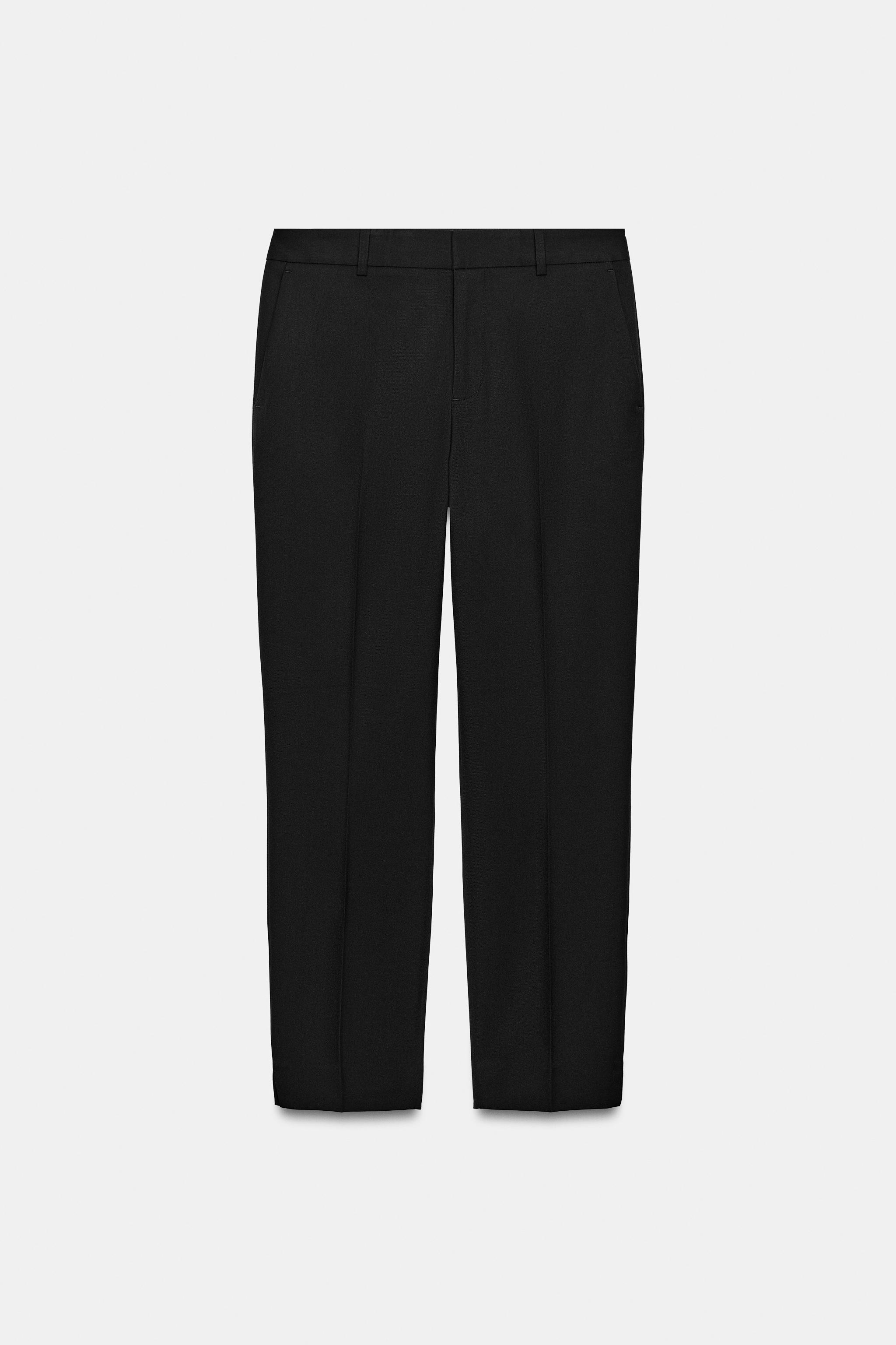 LOW-RISE ANKLE-LENGTH PANTS